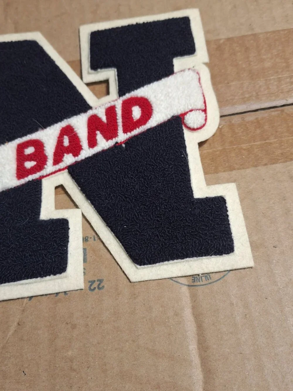 vintage letter N BAND jacket patch